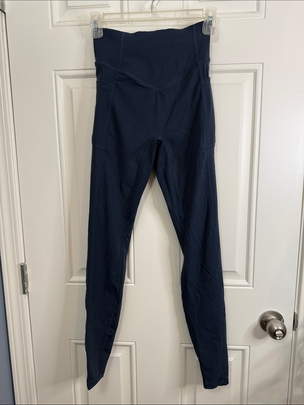 Halara High-Rise Butt Lift and Cinching Navy Performance Compression Leggings